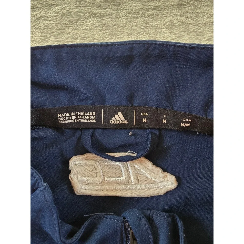 Georgia Tech Jacket Mens M Blue Adidas Pullover Half 1/2 Zip‎ Windbreaker *Read